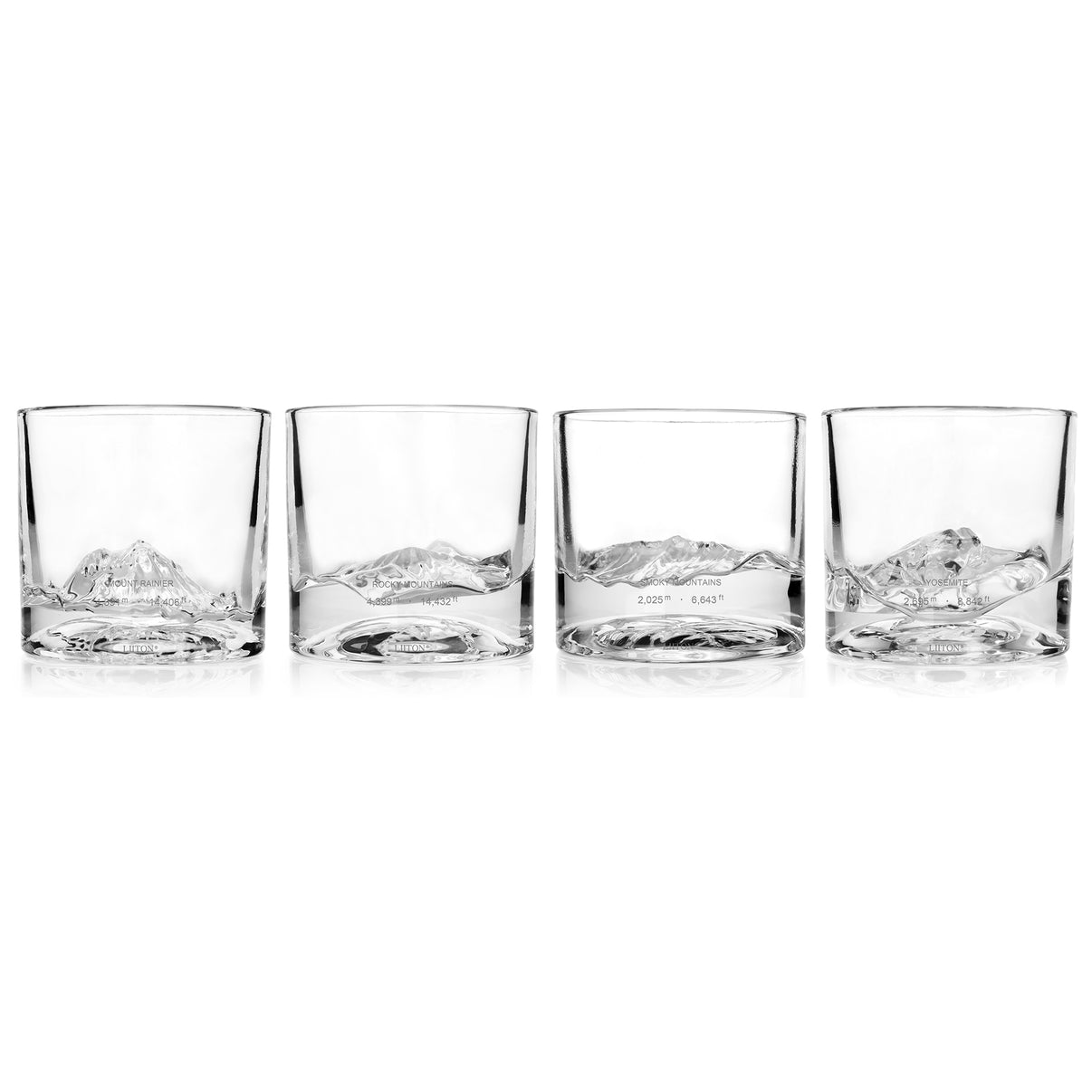 Barware Liiton The American Peaks Whisky Glasses - Set of 4