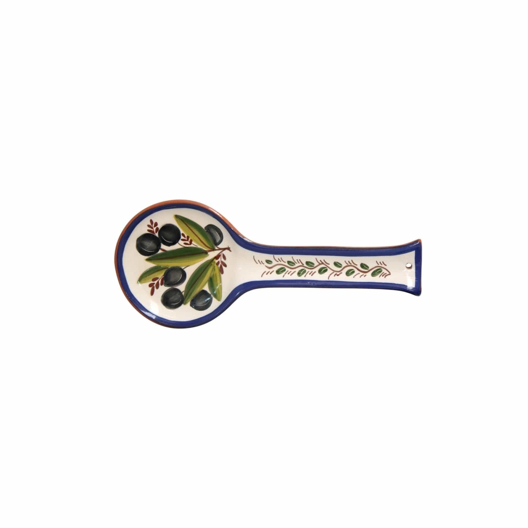 Table & Counter Accessories Casafina - Alentejo Terracotta - Handmade Olives Design Spoon Rest