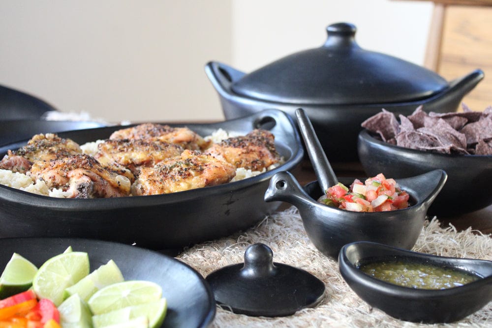 Chamba Cookware Chamba Hen Salsa Dish w/ Spoon