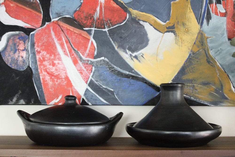 Chamba Cookware Authentic Chamba Paella Pan - Elegant, All-Natural Black Clay Casserole for Braising, Baking and Serving Paella, Stews and More- Stovetop & Oven Safe – Handmade in Colombia