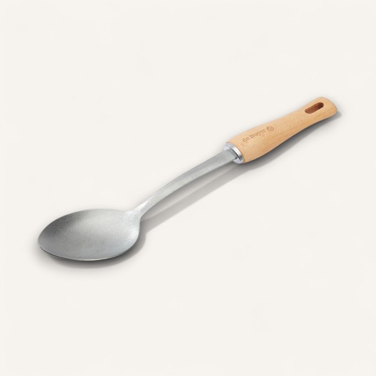 Tools & Accessories de Buyer Stonewashed Stainless Steel Vintage Spoon with Beechwood Handle
