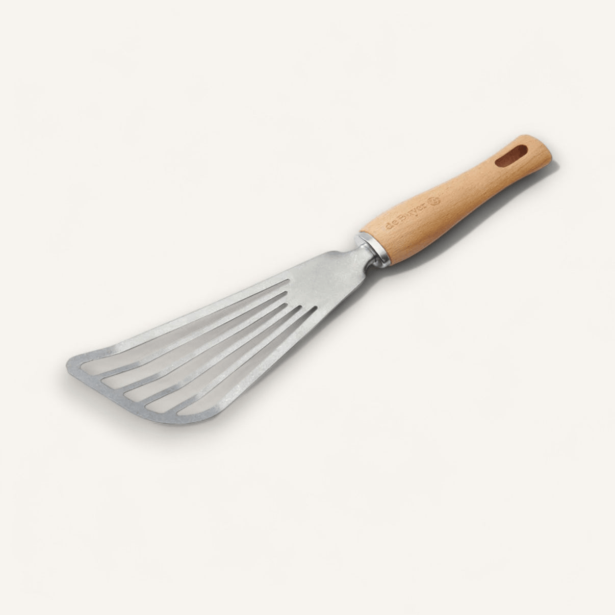 Tools & Accessories de Buyer Vintage Stonewashed Stainless Steel Flexible Turner with Beechwood Handle
