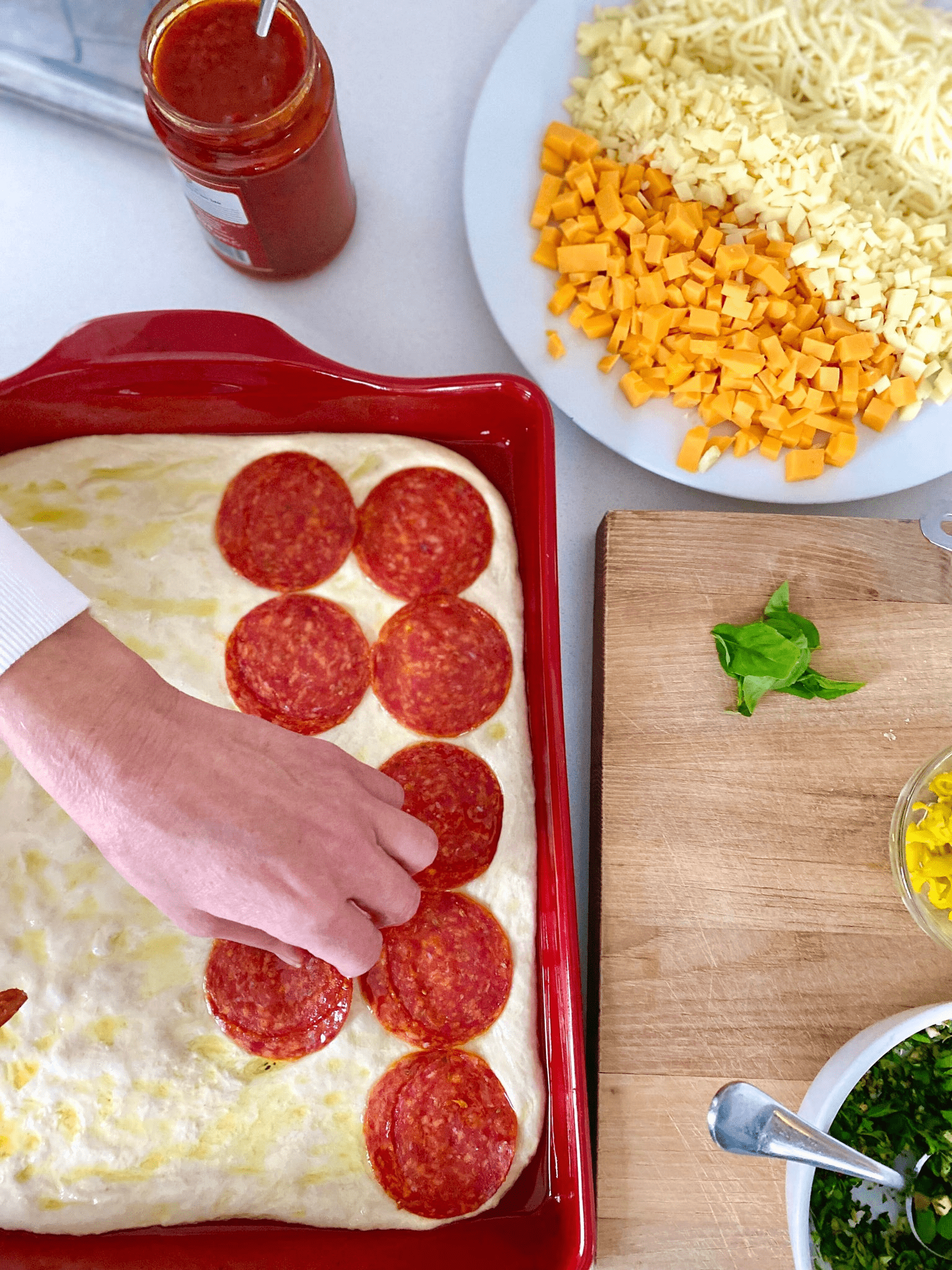 Bakeware Emile Henry - Detroit Pizza & Focaccia Bread Baker - Burgundy