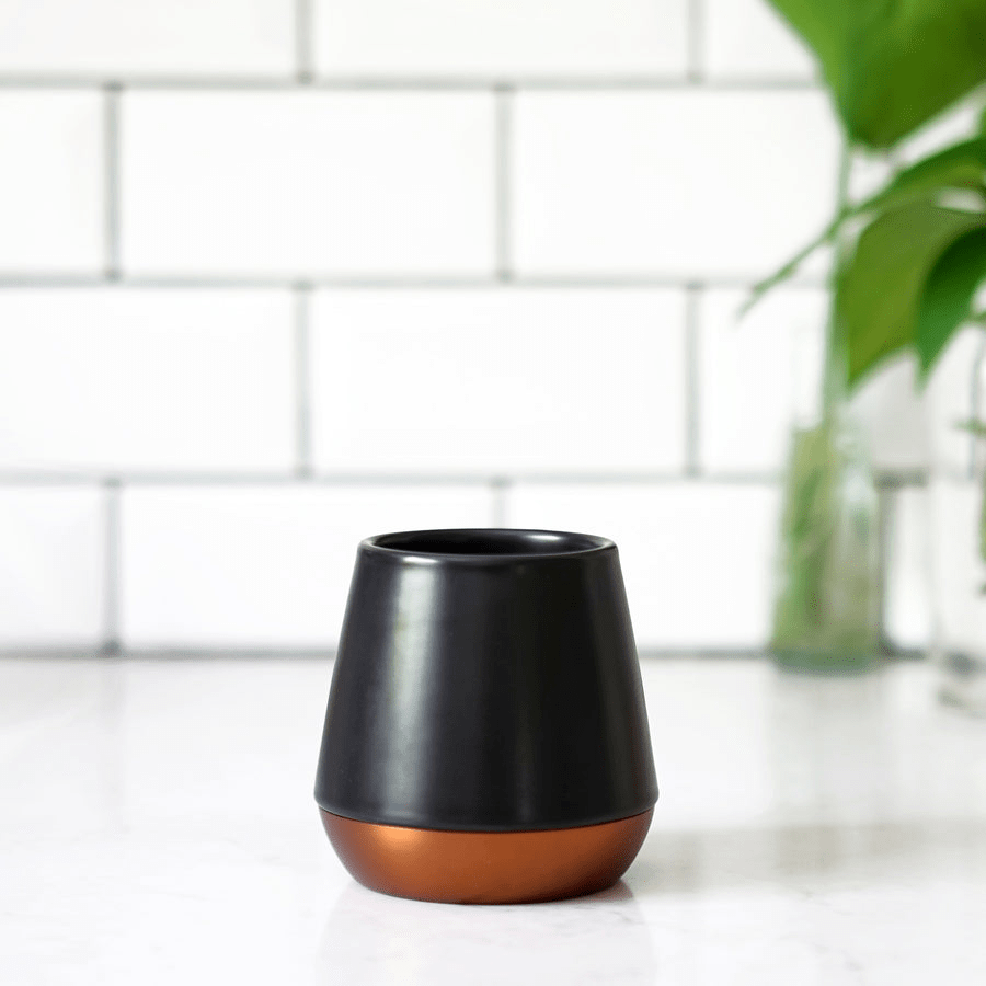 Barware Fellow - Joey Double Wall Ceramic Mugs - Matte Black, Matte White
