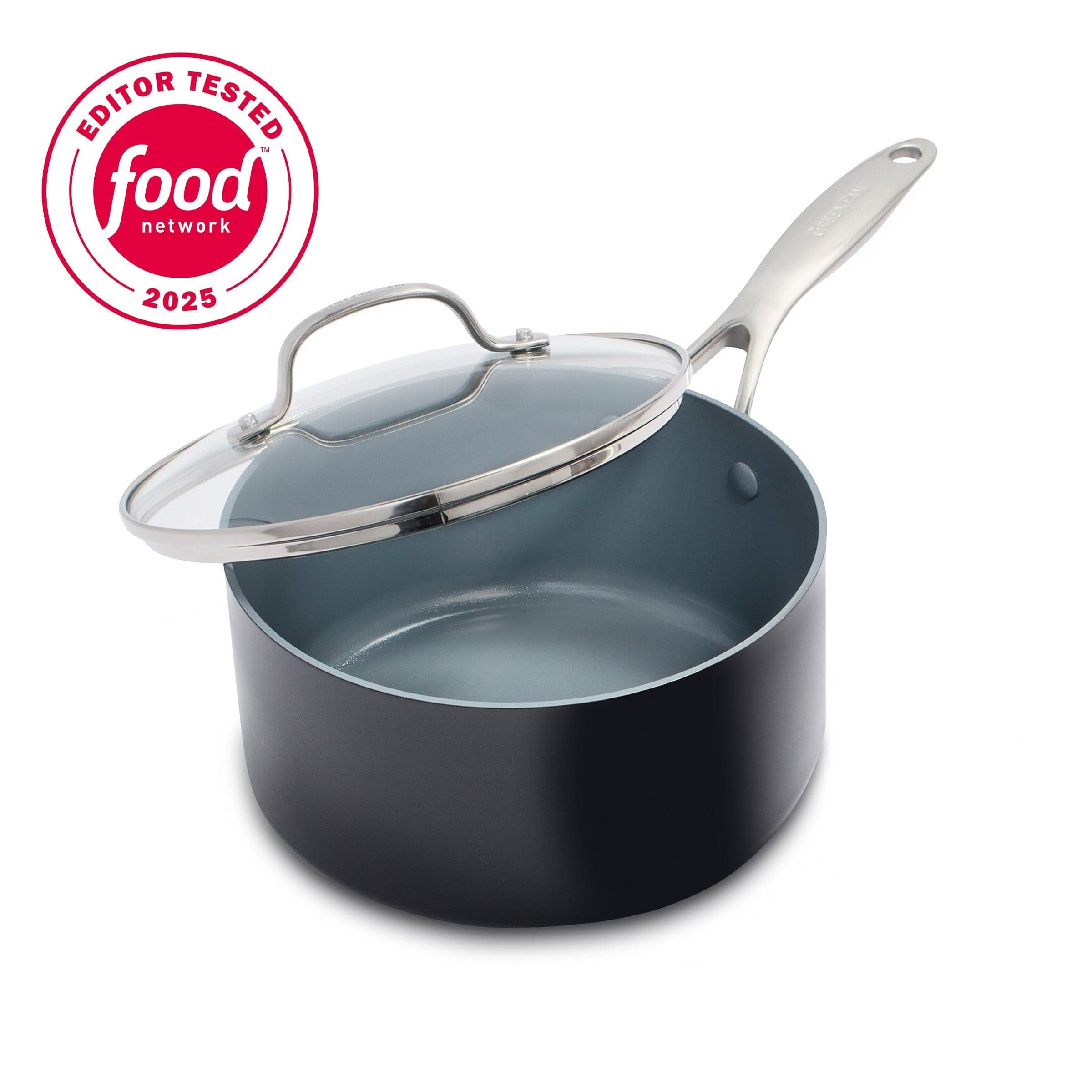 Cookware GreenPan Valencia Pro Non-Stick Covered Sauce Pan, 2 Quart