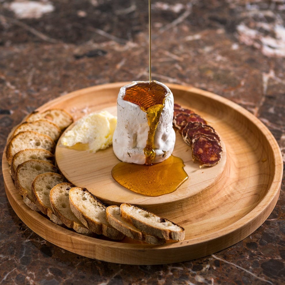 Cutting Boards J.K. Adams - Maple Round Cheese Board with Cracker Groove - 12"