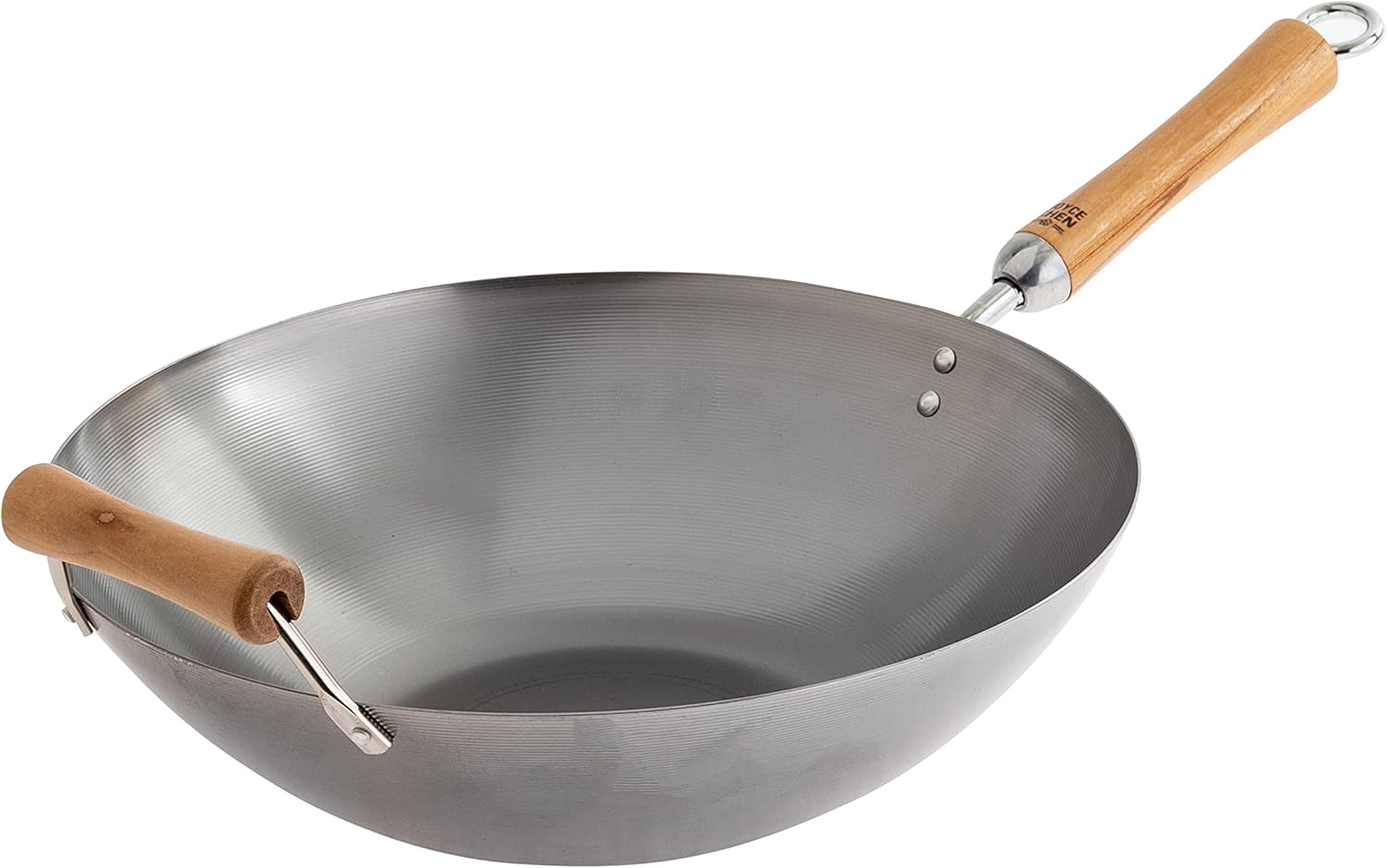 Cookware Joyce Chen Flat Bottom Carbon Steel Wok - 14"