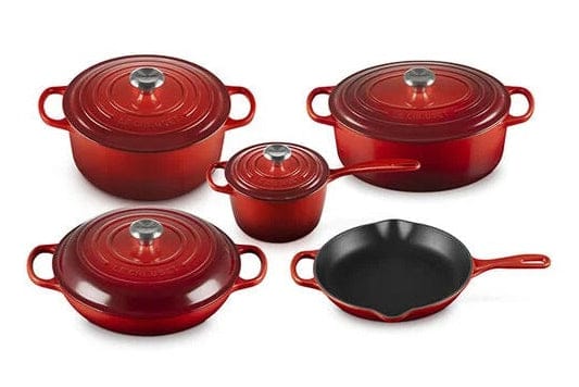 Cookware Le Creuset Signature 9-Piece Cookware Set, Cerise