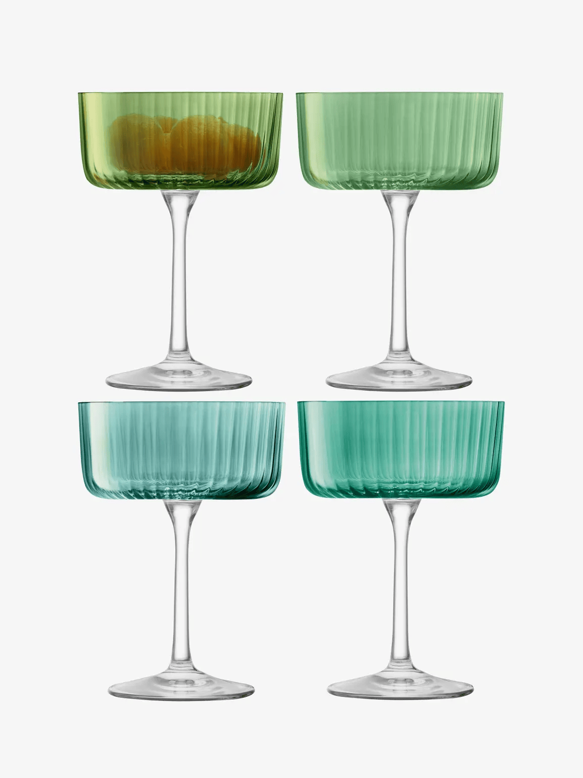 Glassware LSA Gems Champagne Cocktail Glass - Set of 4 - Jade