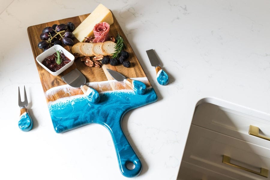 Tabletop Lynn & Liana Resin Cheese Knives -Ocean Vibes - Set of Four