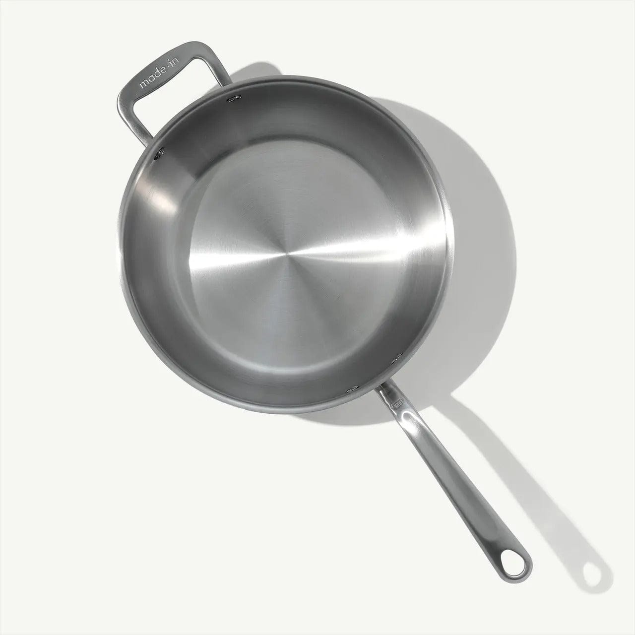 Cookware MADE IN 5-Ply Stainless Steel Saucier with Lid - 5 Quart - Made in Italy
