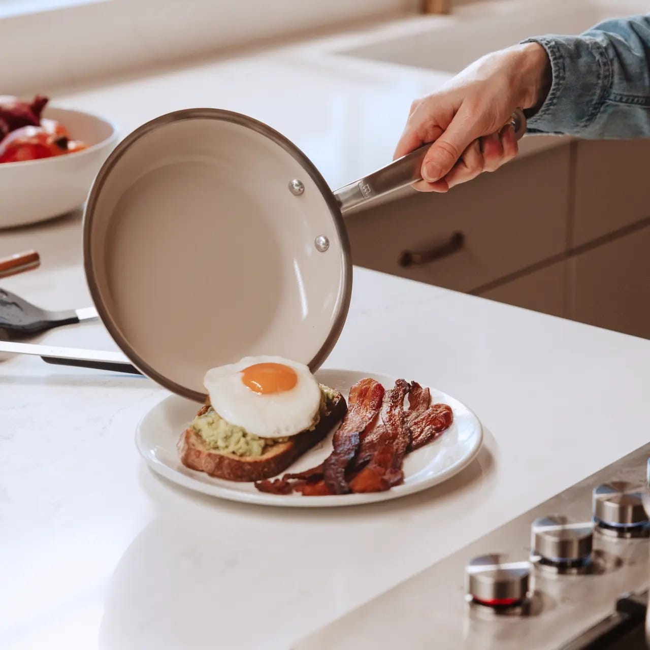 Cookware Made In CeramiClad 2.0 Non-Stick Fry Pan - Ceramic Coating, no PFAS, No PFOA - Made in USA - 8", 10", 12"
