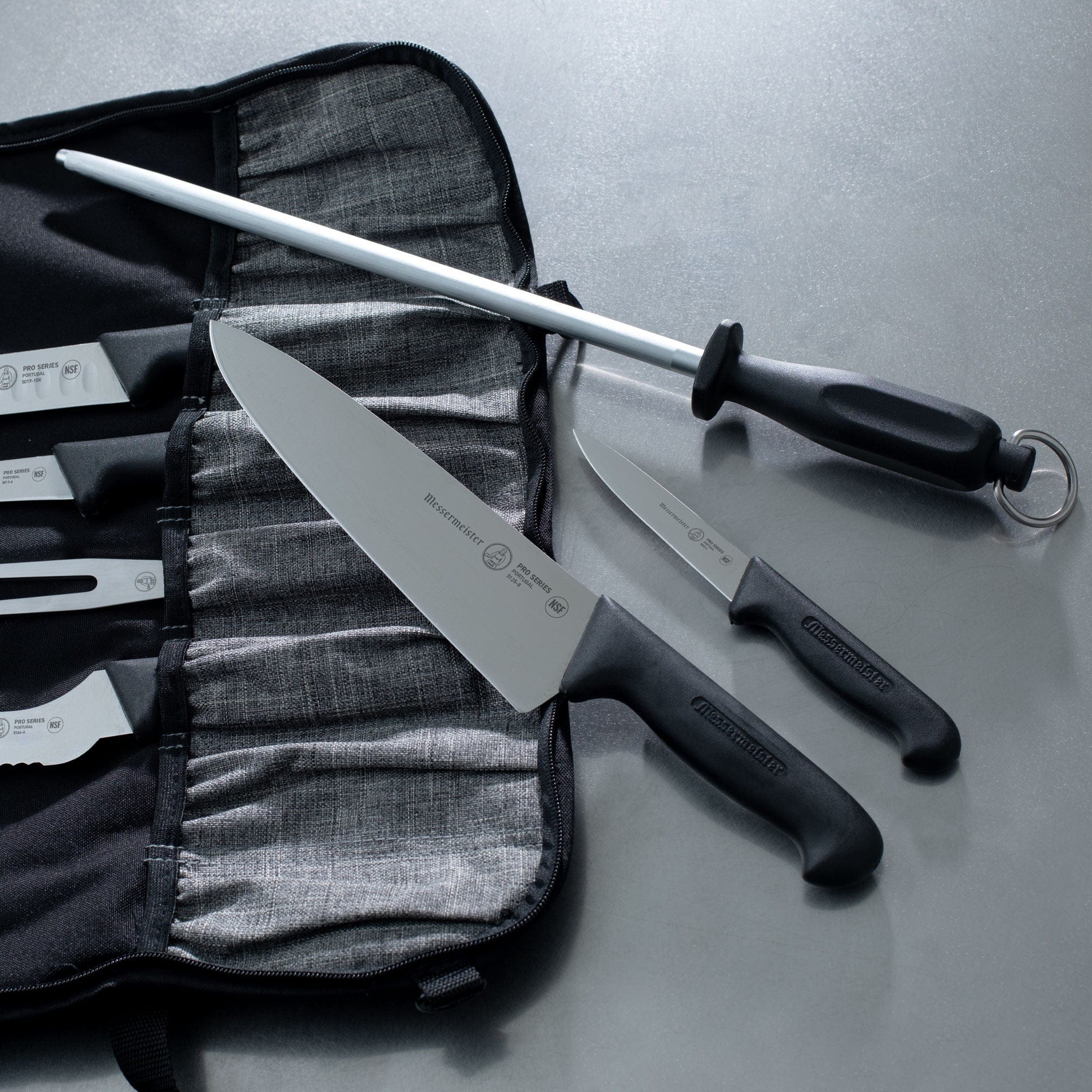Cutlery Messermeister Preservation Knife Roll - 8 Pocket, Heather Gray