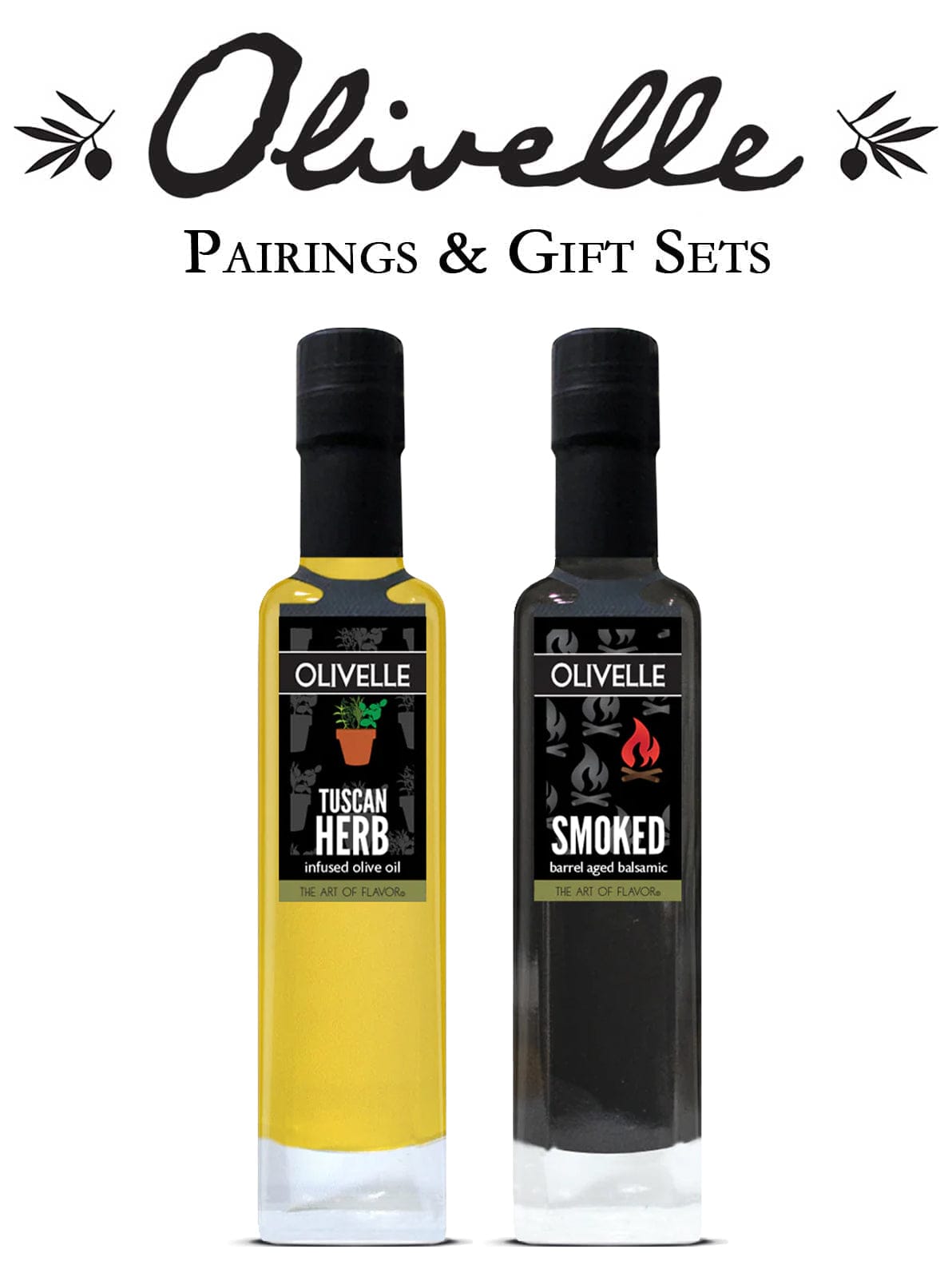 Food Olivelle Pairing: Tuscan Herb Olive Oil and Barrel Aged Smoked Balsamic Vinegar