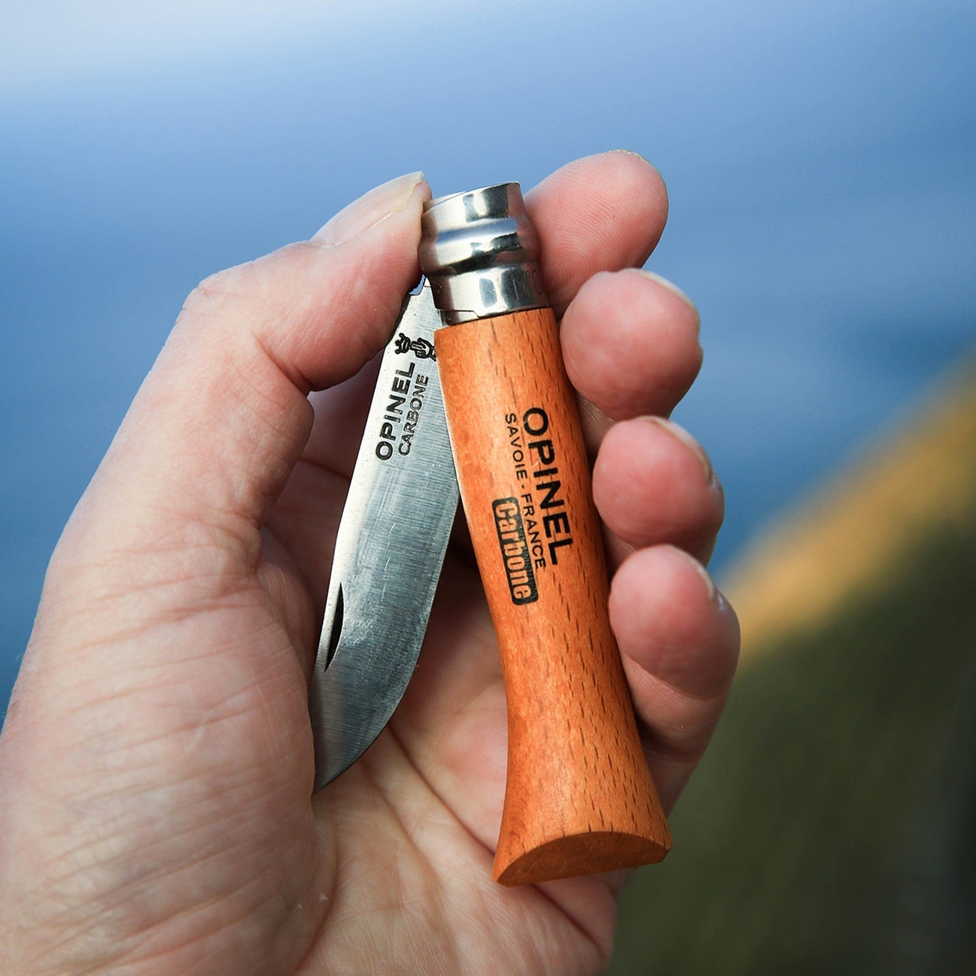 Cutlery Opinel No.08 Carbon Steel Folding Knife with Sheath Set