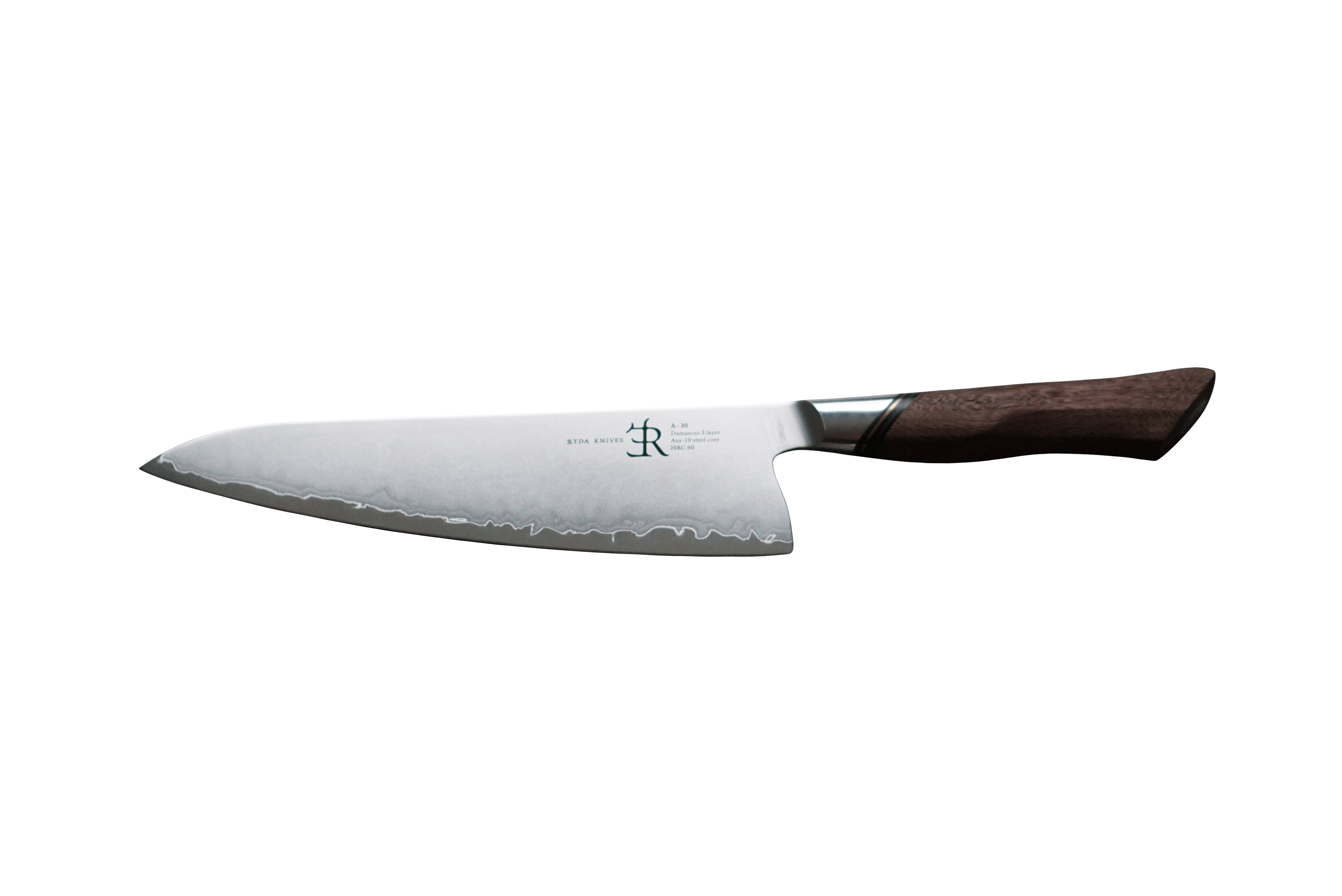 Cutlery Ryda Knives A30 Damascus Steel Chef Knife