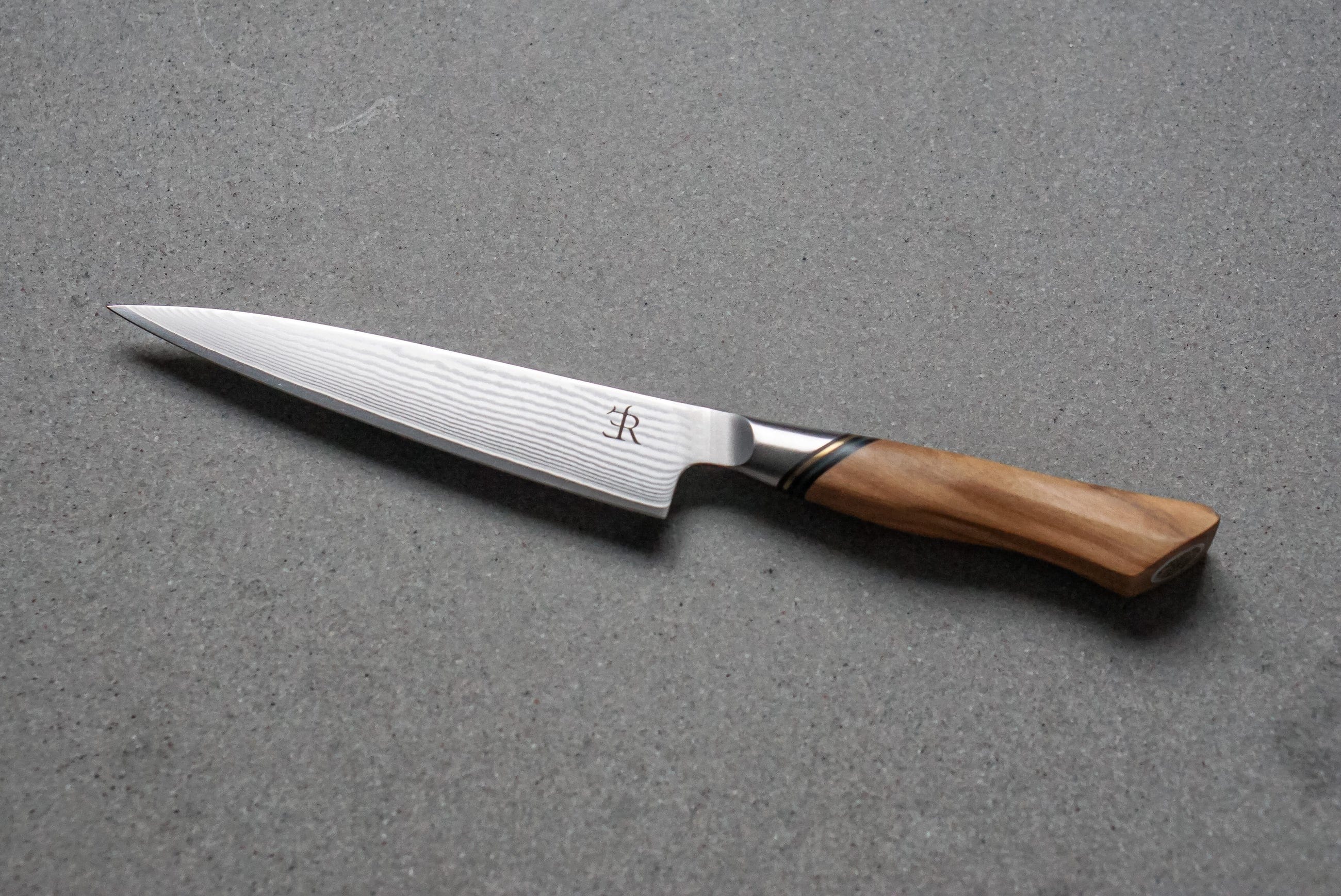 Cutlery Ryda Knives A73 Damascus Steel Utility Knife