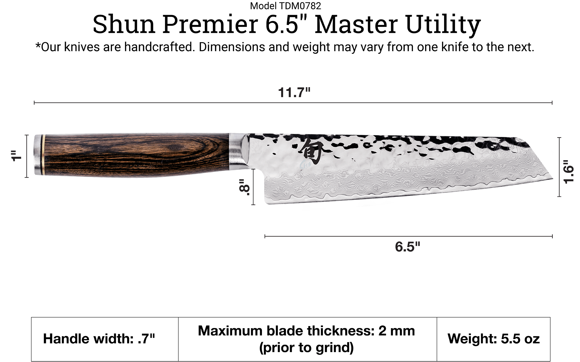 Cutlery Shun Premier Master Utility Knife, 6.5"