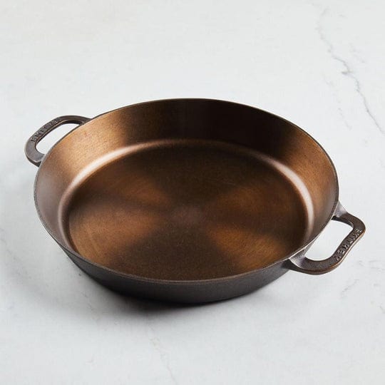 Cookware Smithey Ironware Dual Handle 14" Skillet - Polished Cast Iron Frying Pan for Roasts, Frying, Barbeque and More - Made in USA