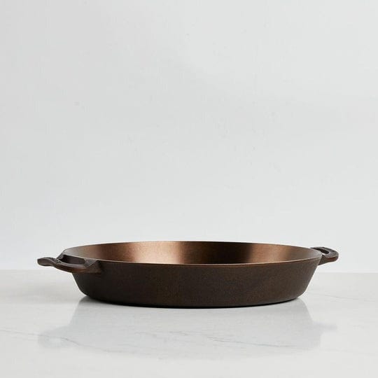 Cookware Smithey Ironware Dual Handle 14" Skillet - Polished Cast Iron Frying Pan for Roasts, Frying, Barbeque and More - Made in USA