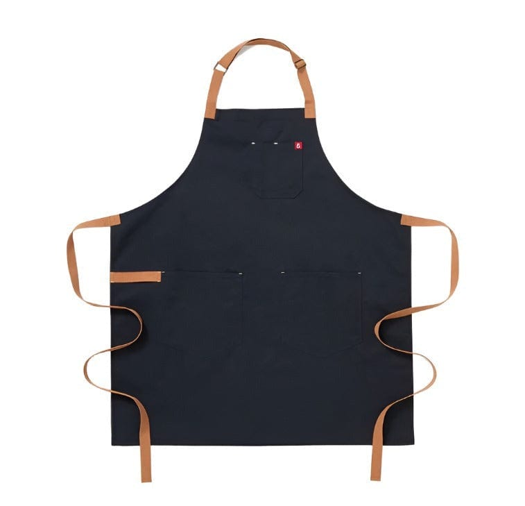 Linen Toque Blanche Apron, Navy
