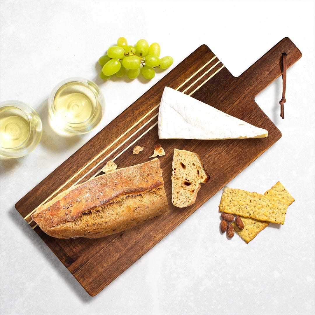 Cutting Boards Totally Bamboo - Acacia Pinstripe Charcuterie Paddle Board - 20"