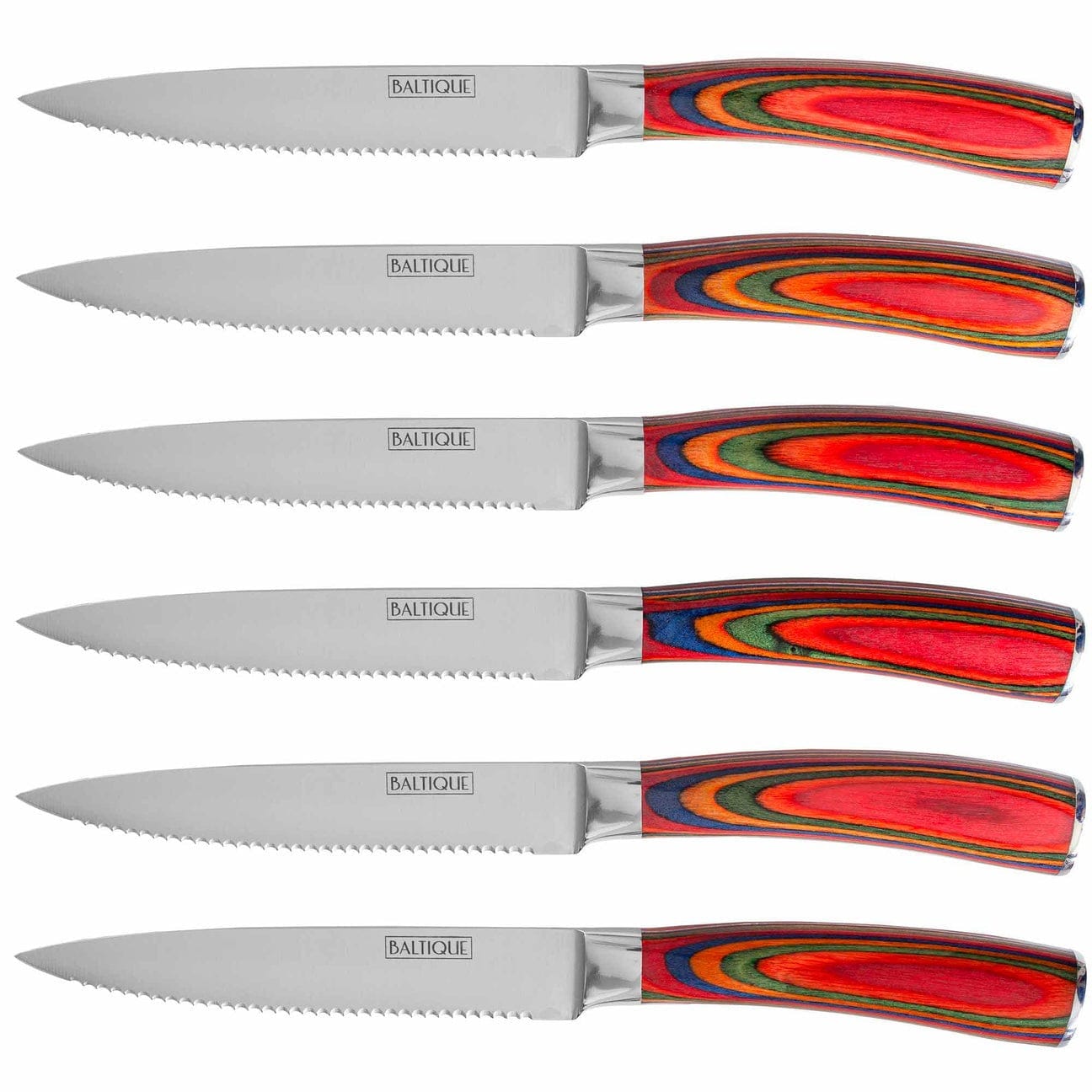 Cutlery Totally Bamboo Baltique Marrakesh Steak Knife Set, 6 Piece
