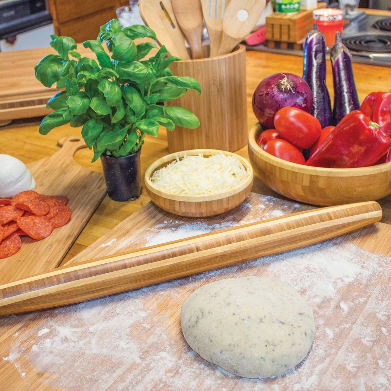 Bakeware Totally Bamboo Tapered Rolling Pin