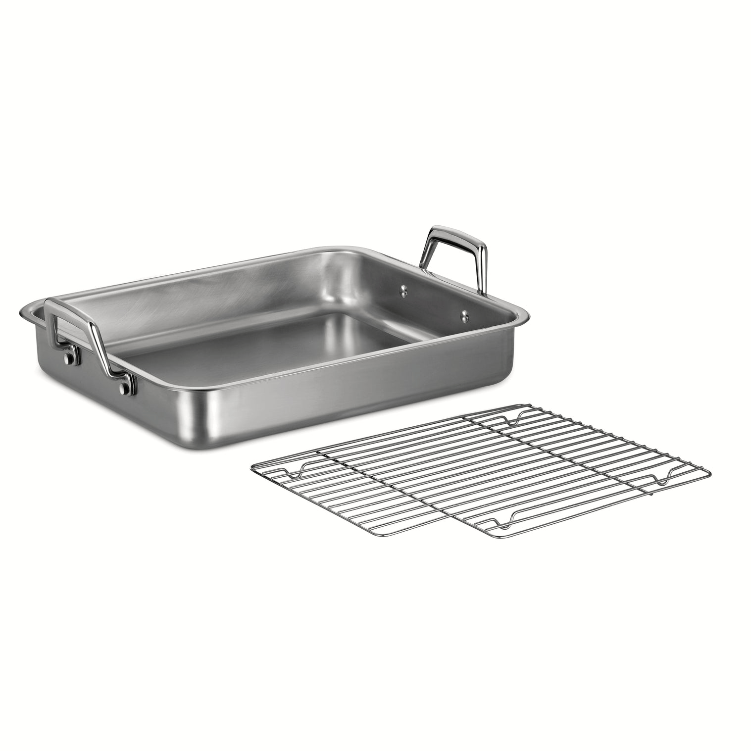 Cookware Tramontina Prima Stainless Steel Roasting Pan with Basting Grill - 15"