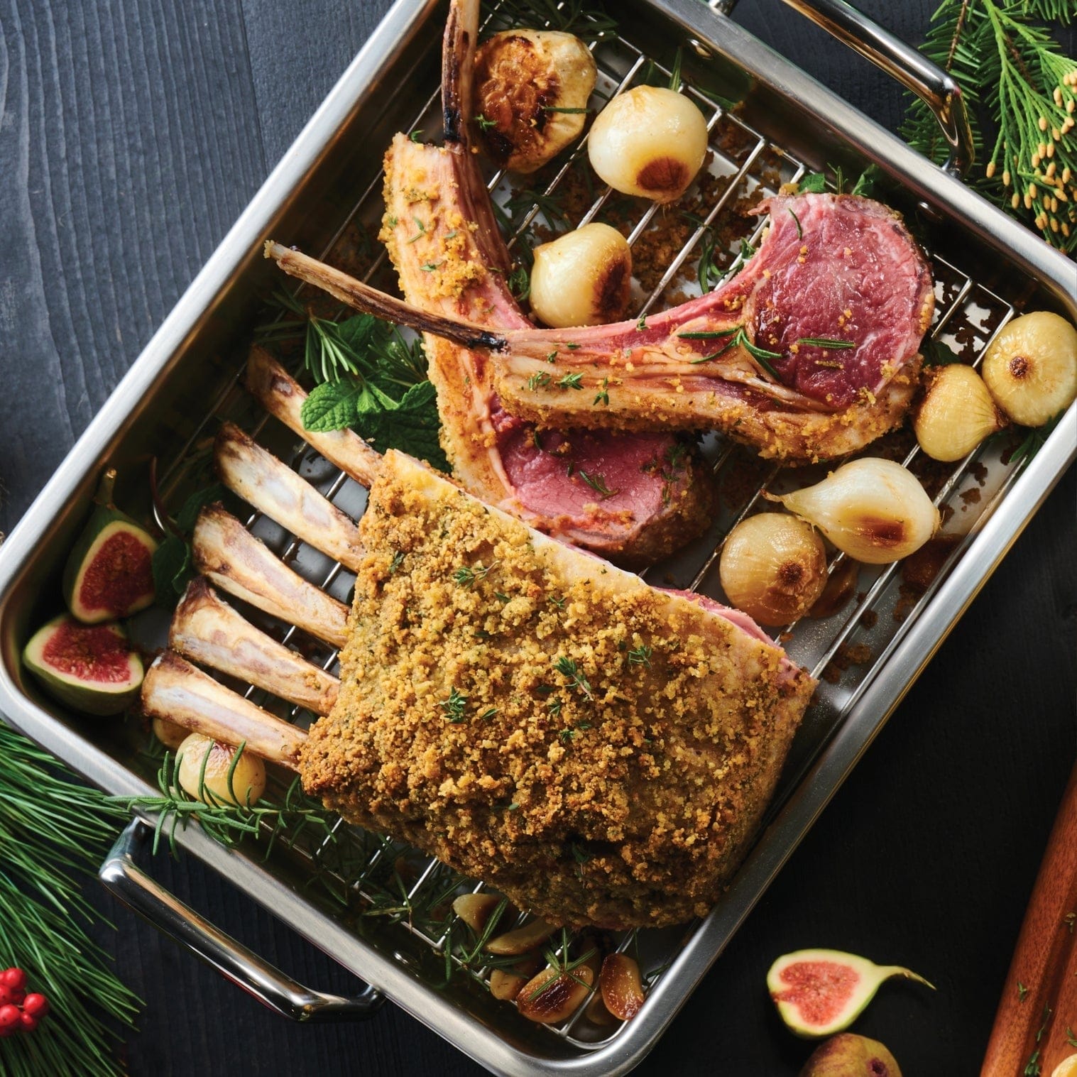 Cookware Tramontina Prima Stainless Steel Roasting Pan with Basting Grill - 15"