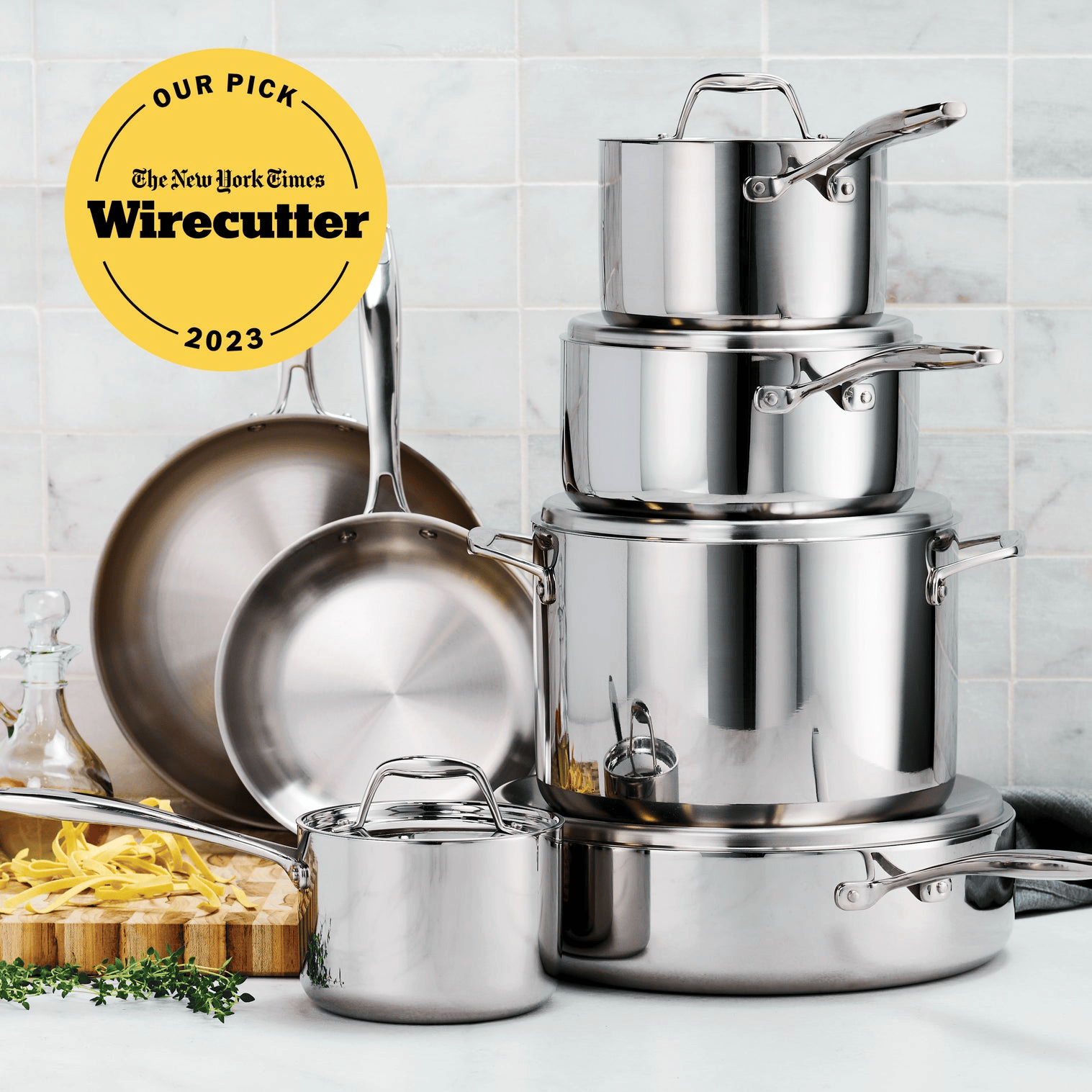 Cookware Tramontina Signature Tri-Ply Clad Stainless Steel Cookware Set - 12 Piece