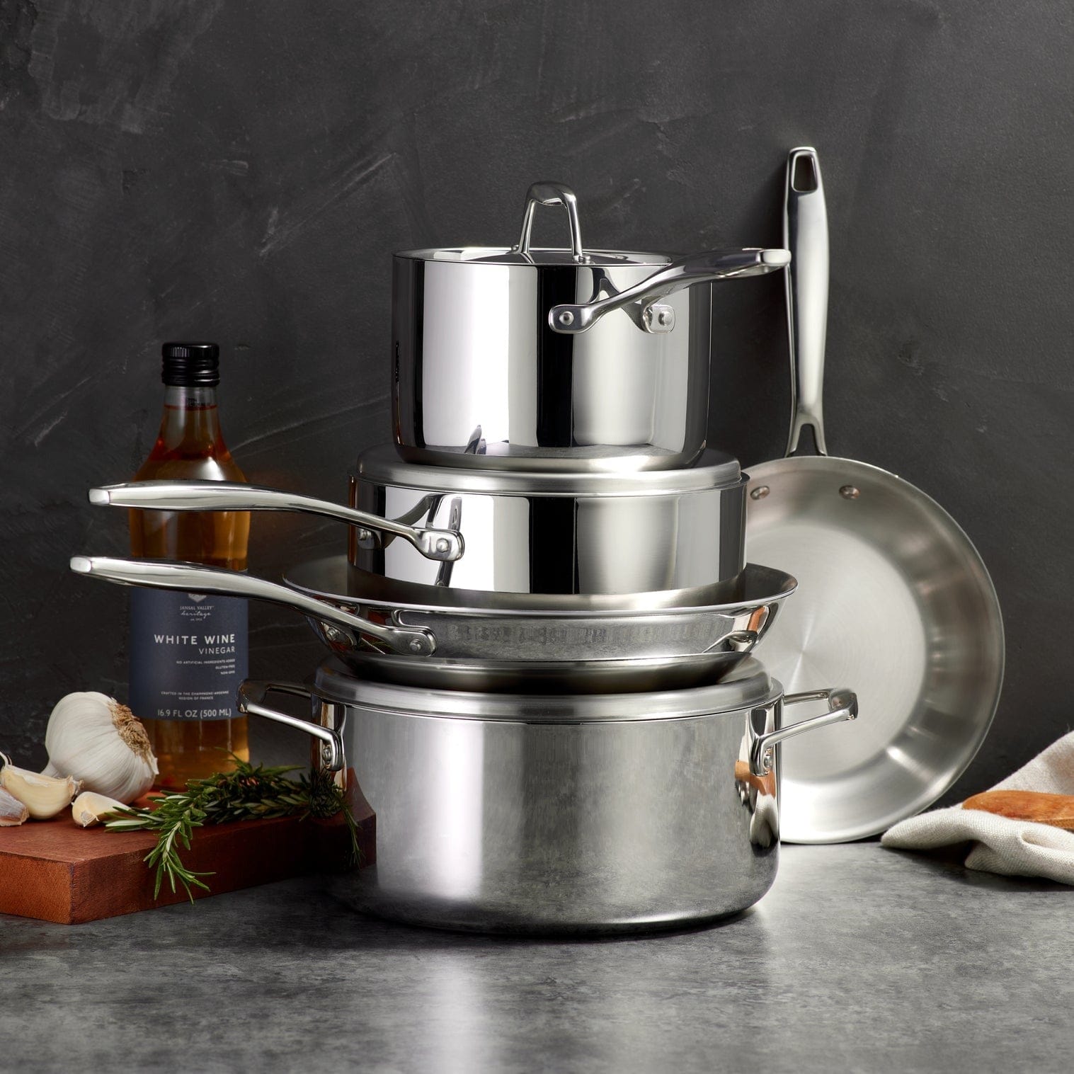 Cookware Tramontina Signature Tri-Ply Clad Stainless Steel Cookware Set - 8 Piece