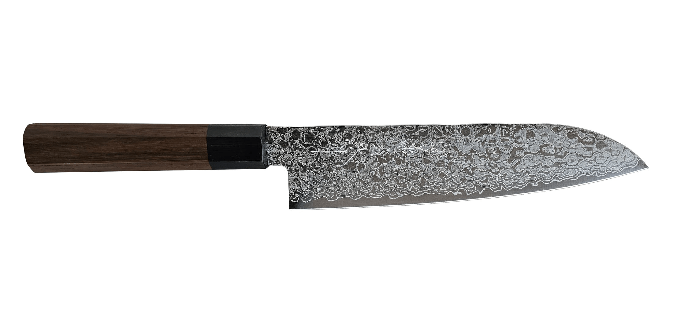 Cutlery Kikuichi Nickel Warikomi Damascus Santoku 7"