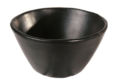 Chamba Cookware Authentic Chamba Cone Bowl - Elegant, All-Natural Black Clay Dish for Soup, Salad or Serving - Handmade in Colombia
