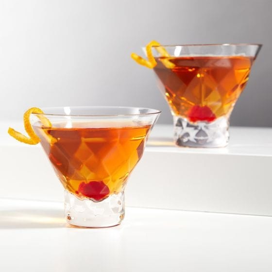 Glassware Gem Crystal Martini Glasses by Viski