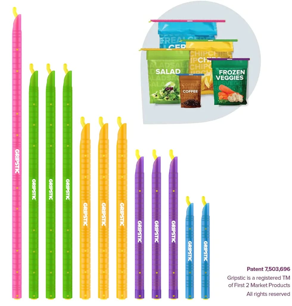 Travel & Storage GRIPSTIC 12pk Assorted Sizes