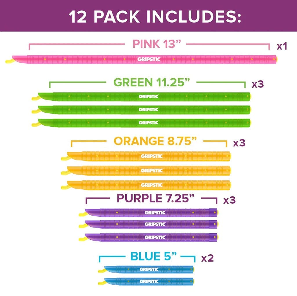 Travel & Storage GRIPSTIC 12pk Assorted Sizes