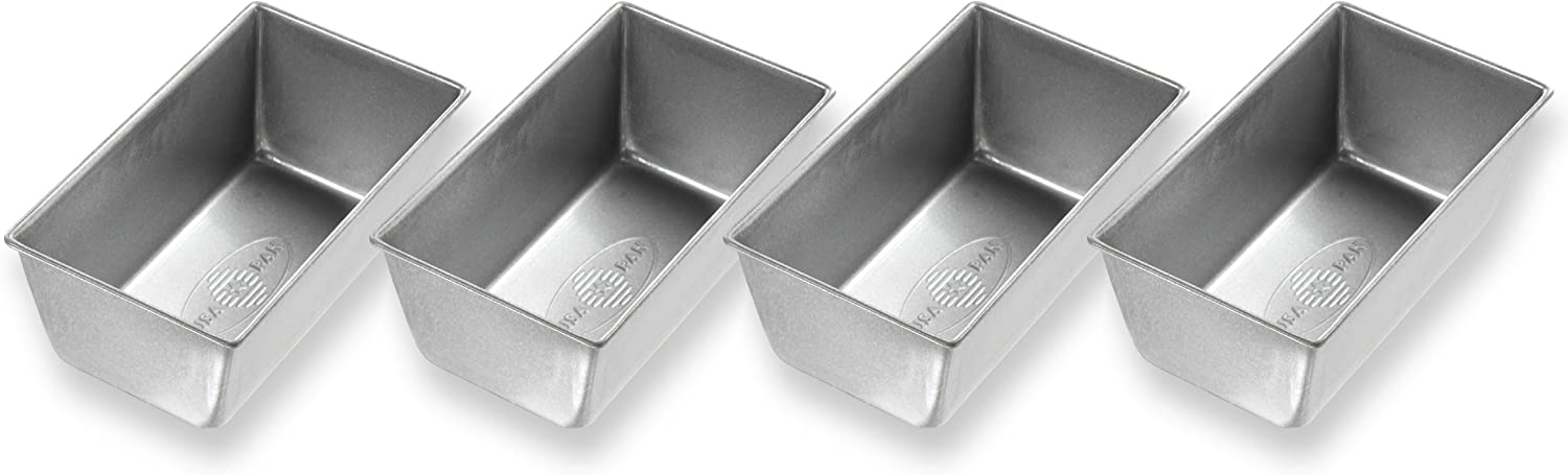 Bakeware USA Pan Set of 4 Mini Loaf Pans