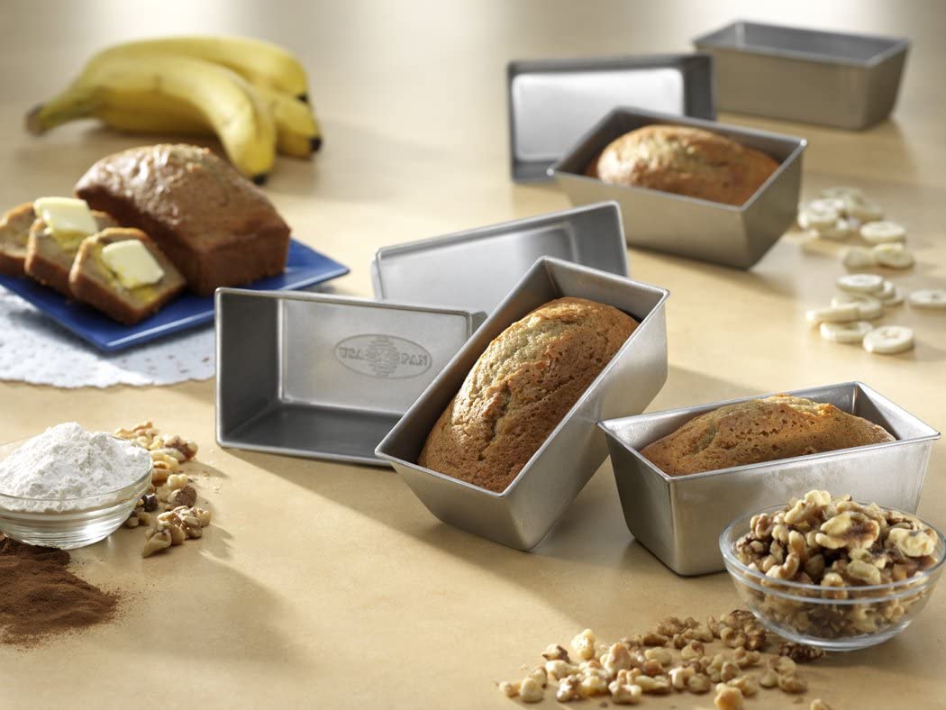Bakeware USA Pan Set of 4 Mini Loaf Pans