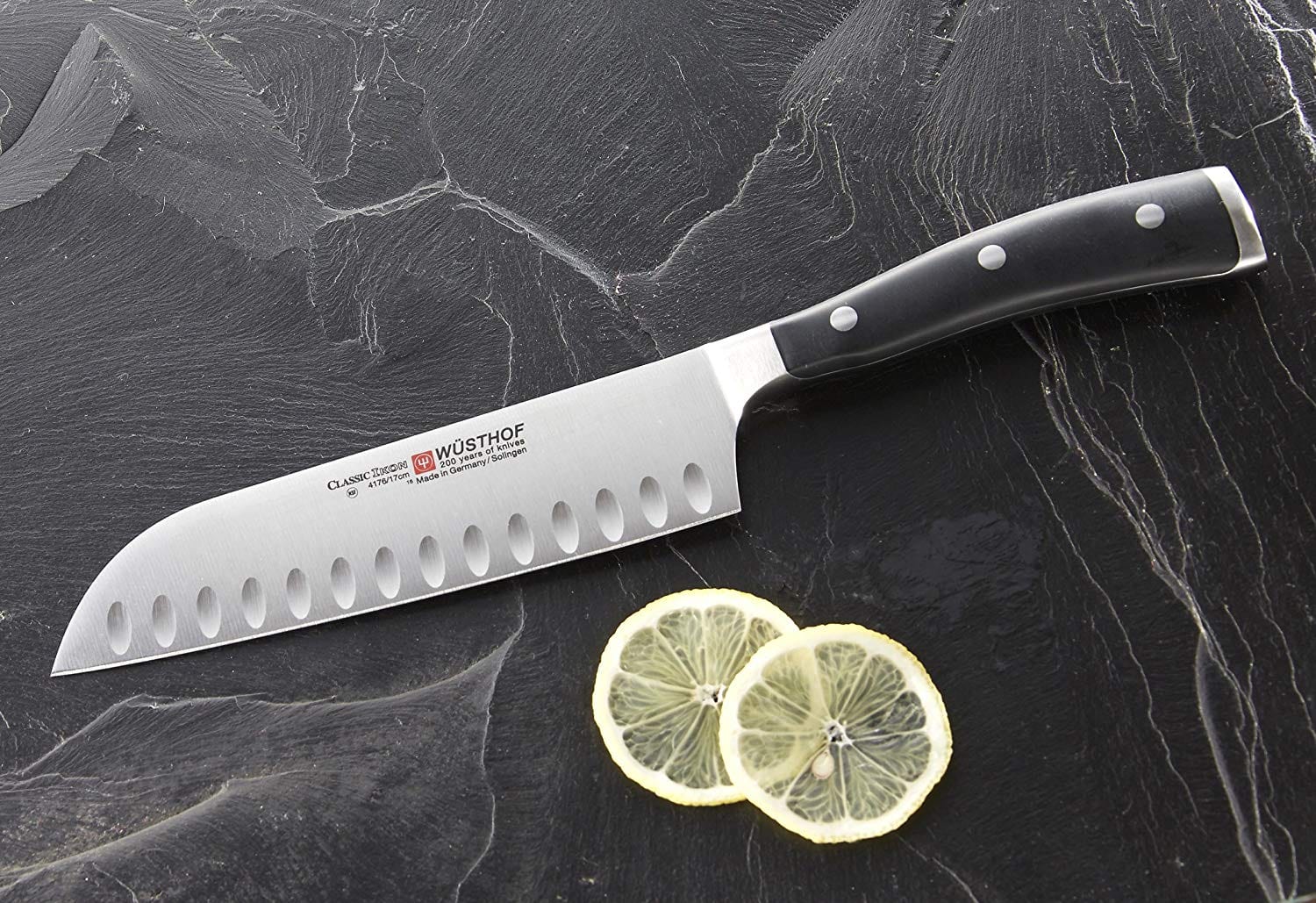 Cutlery Wusthof Classic Ikon 7" Santoku, Hollow Edge